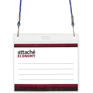 Бейдж Attache Economy 108x126 150мкм,шнур.2заж 45см син,вклад.90x120 5шт/уп Бейдж Attache Economy 108x126 150мкм,шнур.2заж 45см син,вклад.90x120 5шт/уп