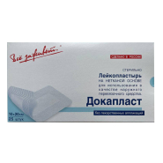 Пластырь-повязка Докапласт, 10х20см, №25, 25шт/уп Пластырь-повязка Докапласт, 10х20см, №25, 25шт/уп