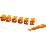 Вставка блокир-ов коннек-ра RJ-45 LANMASTER LAN-SEC45-CL-SET-OR 6шт/уп+ключ Вставка блокир-ов коннек-ра RJ-45 LANMASTER LAN-SEC45-CL-SET-OR 6шт/уп+ключ