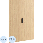 Двери Комус Мебель Easy One Дверь ЛДСП (2шт.) В1150 Вяз Шв/Кшм Двери Комус Мебель Easy One Дверь ЛДСП (2шт.) В1150 Вяз Шв/Кшм