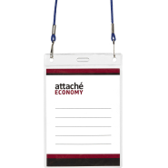Бейдж Attache Economy 138x96 150мкм,шнур.2заж 45см син,вклад. 120x90 5шт/уп Бейдж Attache Economy 138x96 150мкм,шнур.2заж 45см син,вклад. 120x90 5шт/уп