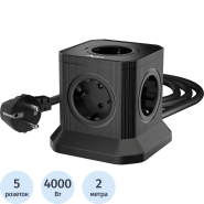 Сетевой фильтр AGNI 5р/2м,черный(TP-VE4U5E-2m-black) Сетевой фильтр AGNI 5р/2м,черный(TP-VE4U5E-2m-black)