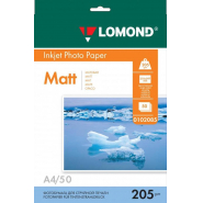 Фотобумага LOMOND односторонняя матовая 205г A4 50л 0102085 Фотобумага LOMOND односторонняя матовая 205г A4 50л 0102085