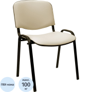 Стул UA_EChair Rio(ИЗО/ISO) черный, к/з бежевый V-18