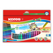 Фломастеры KORELLOS Kores 24цв.,европодвес, в комплекте со стикерами,29044 Фломастеры KORELLOS Kores 24цв.,европодвес, в комплекте со стикерами,29044